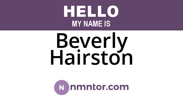 Beverly Hairston