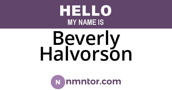 Beverly Halvorson