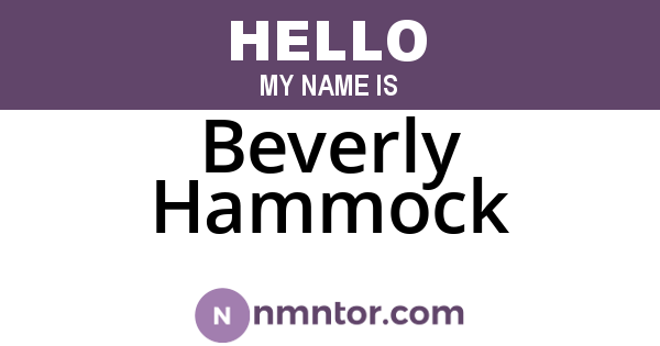 Beverly Hammock