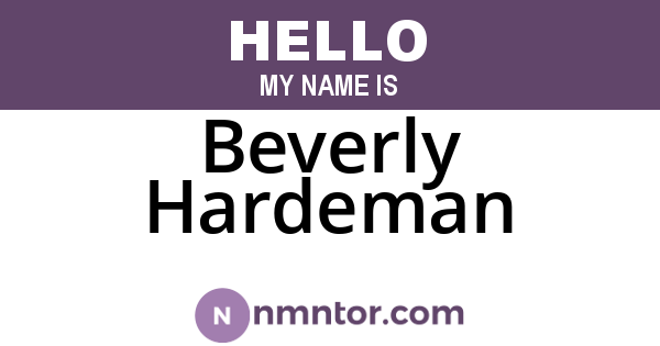 Beverly Hardeman