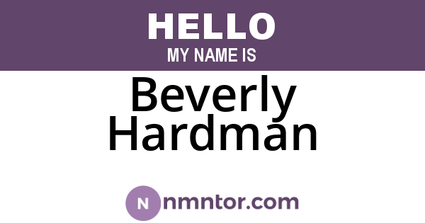 Beverly Hardman
