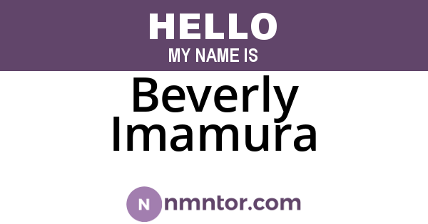 Beverly Imamura