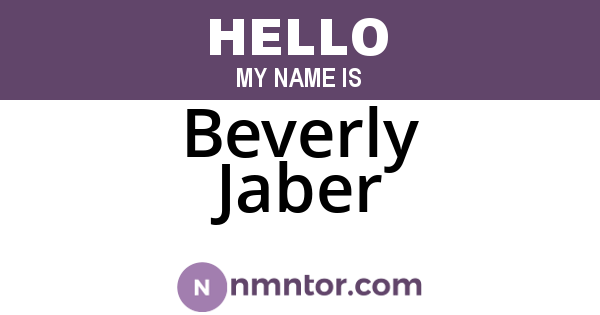 Beverly Jaber