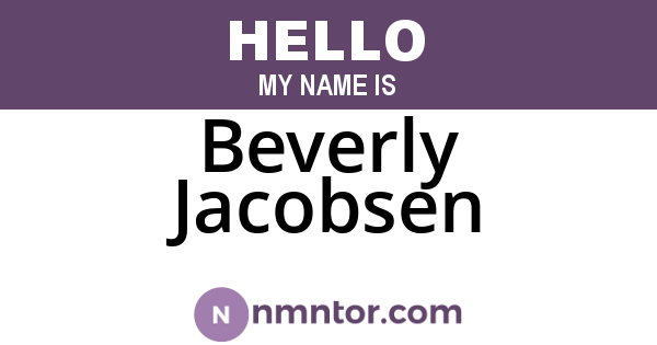 Beverly Jacobsen