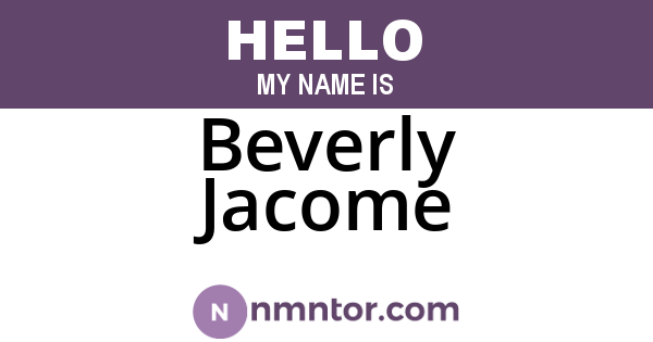 Beverly Jacome