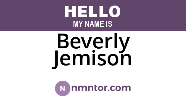 Beverly Jemison