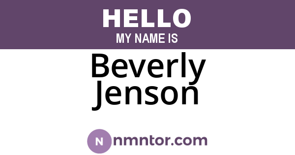 Beverly Jenson