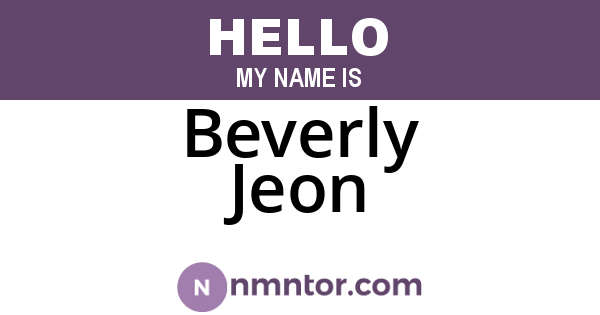 Beverly Jeon