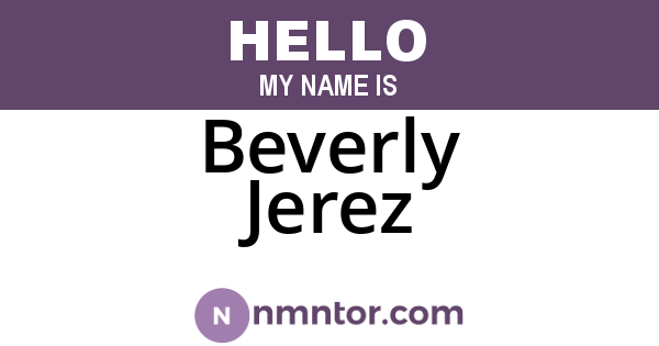Beverly Jerez