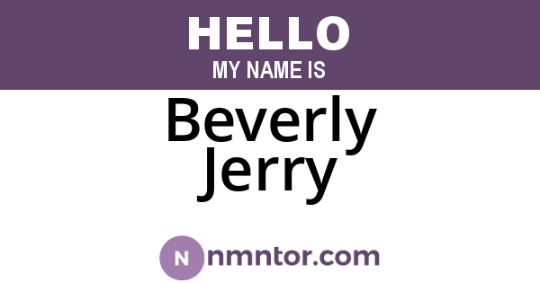 Beverly Jerry