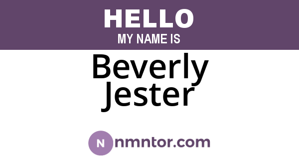 Beverly Jester