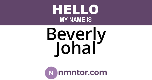 Beverly Johal