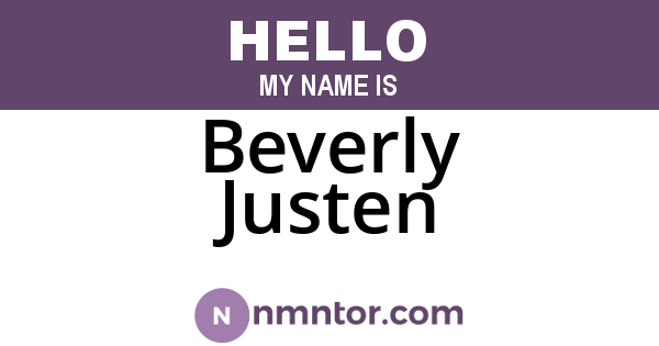 Beverly Justen