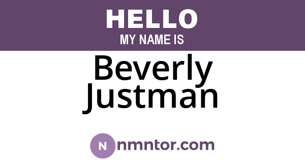 Beverly Justman