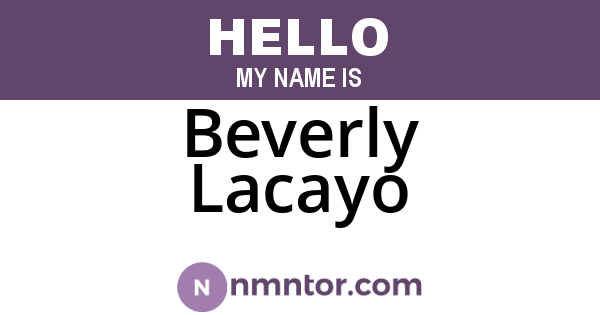 Beverly Lacayo