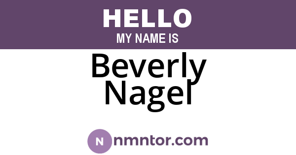 Beverly Nagel
