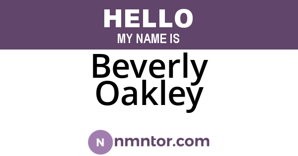 Beverly Oakley