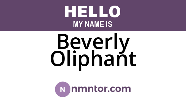 Beverly Oliphant