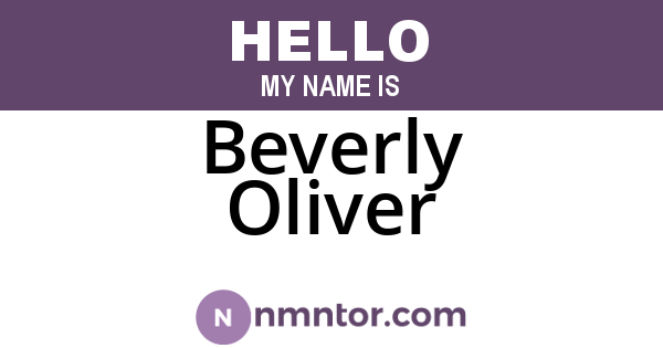 Beverly Oliver
