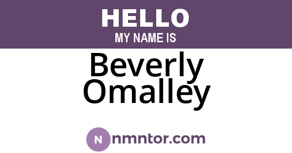 Beverly Omalley