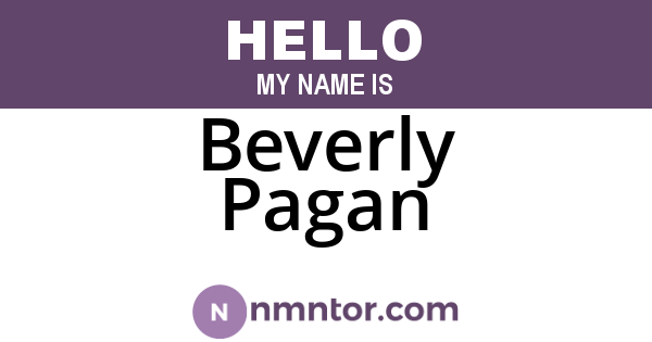 Beverly Pagan