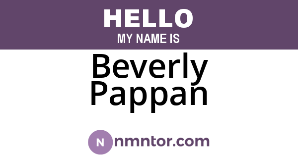 Beverly Pappan