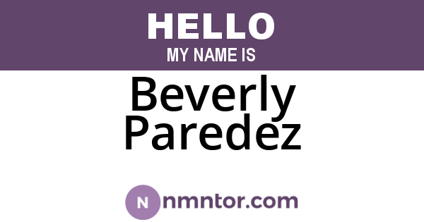 Beverly Paredez