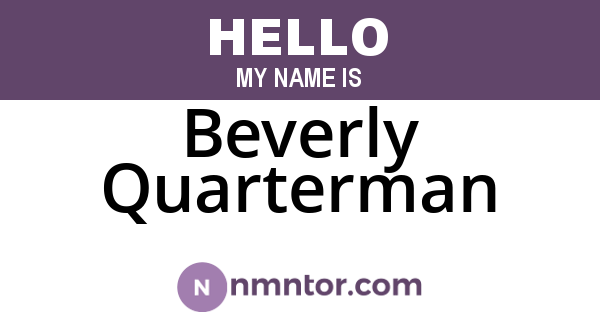 Beverly Quarterman