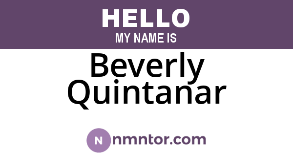Beverly Quintanar