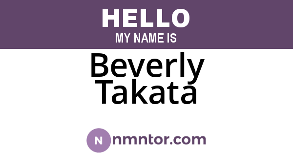 Beverly Takata