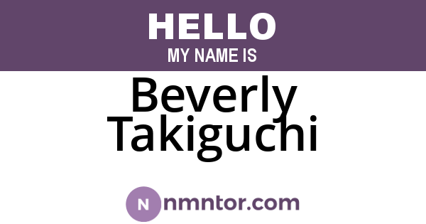 Beverly Takiguchi