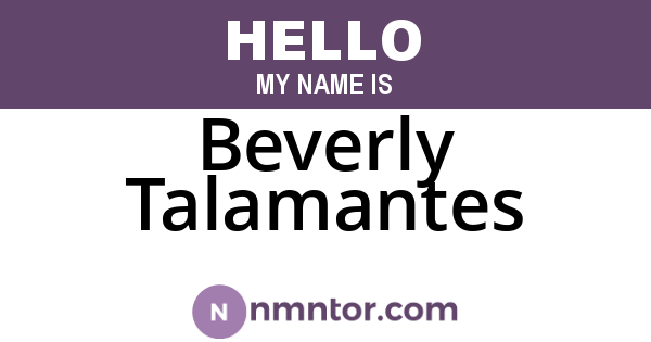 Beverly Talamantes