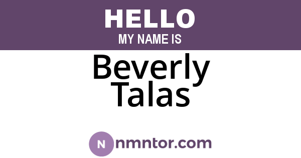 Beverly Talas