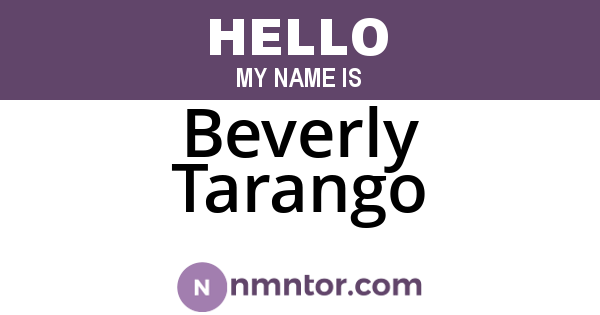 Beverly Tarango