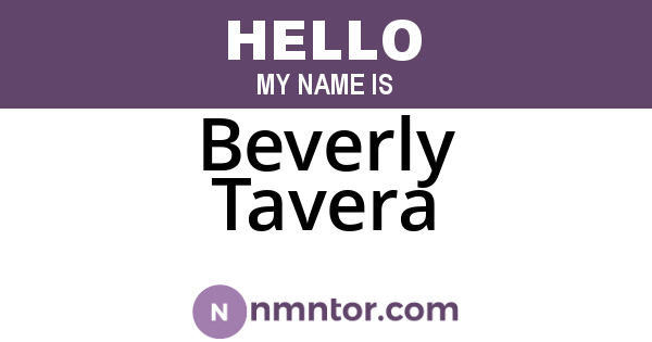 Beverly Tavera