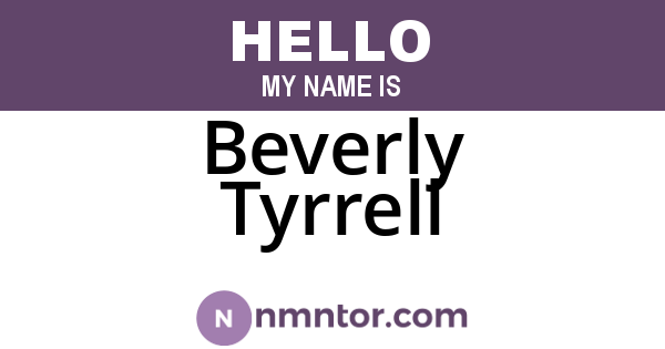 Beverly Tyrrell