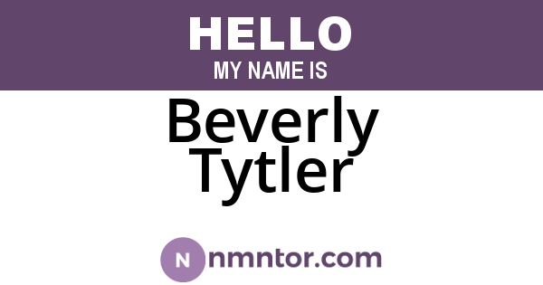 Beverly Tytler