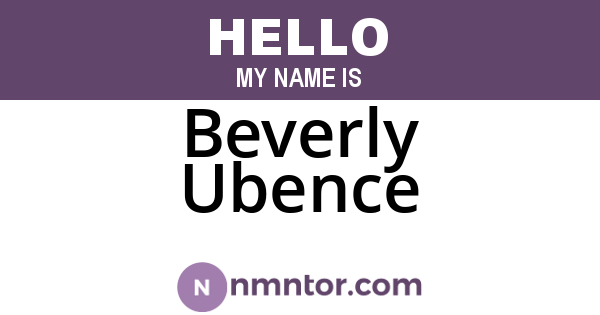 Beverly Ubence