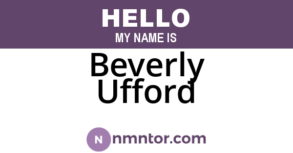 Beverly Ufford