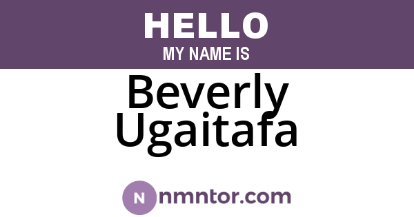 Beverly Ugaitafa