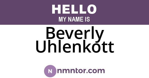 Beverly Uhlenkott