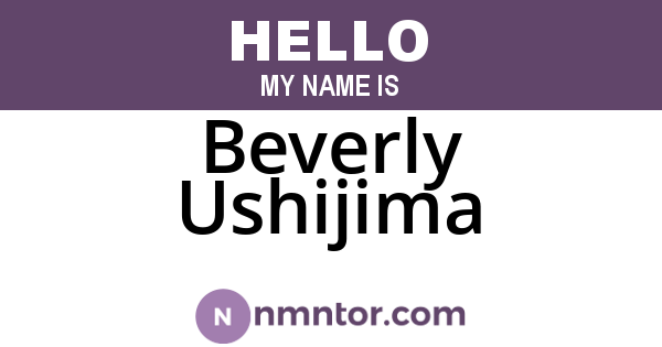 Beverly Ushijima