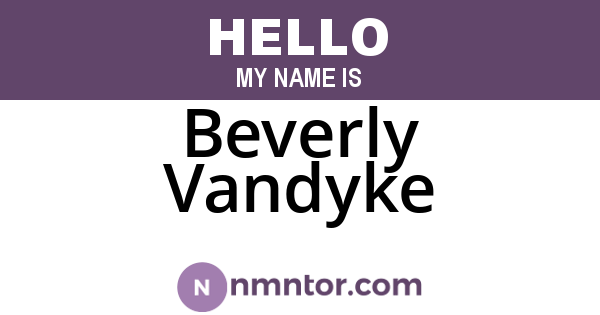 Beverly Vandyke