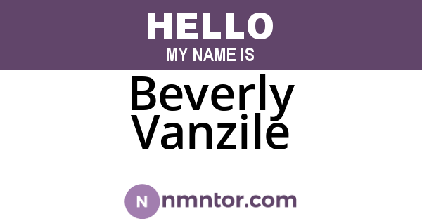 Beverly Vanzile