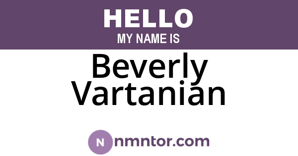 Beverly Vartanian