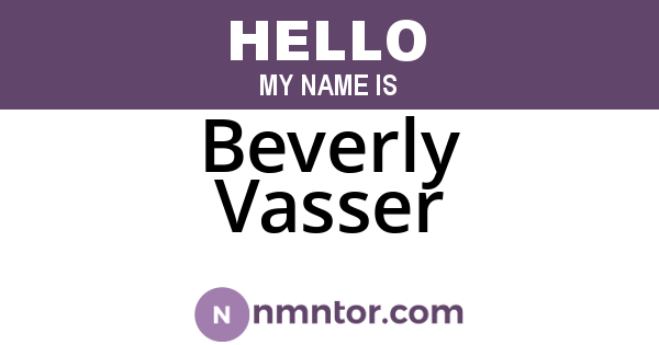 Beverly Vasser