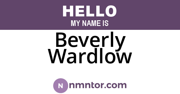 Beverly Wardlow
