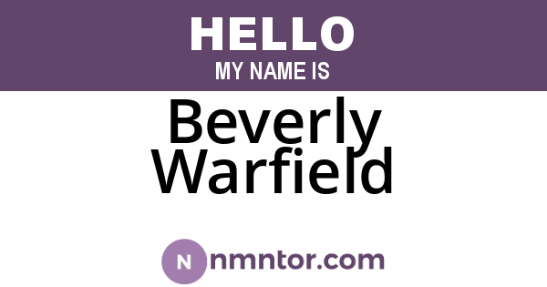 Beverly Warfield