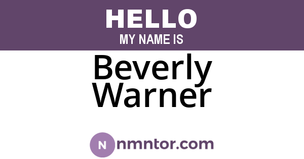Beverly Warner