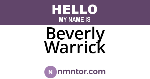 Beverly Warrick